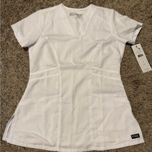 Barco Uniforms White Scrub Top